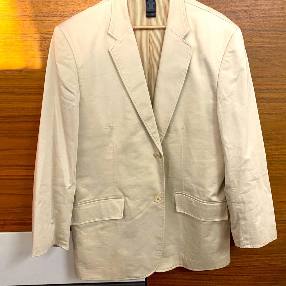 CREAM BLAZER - 44R - CLAIBORNE